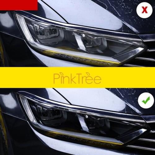 Car Black TPU Headlight Transparent Anti-scratch Protective Film For Volkswagen passat B8 2017 2018 2019