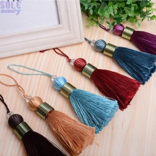 12 Colors Curtain Tie back Tassel Beads Hanging Ball Fringe Trim Craft Jewelry Pendant Home Textile Accessories Sofa Table Decor