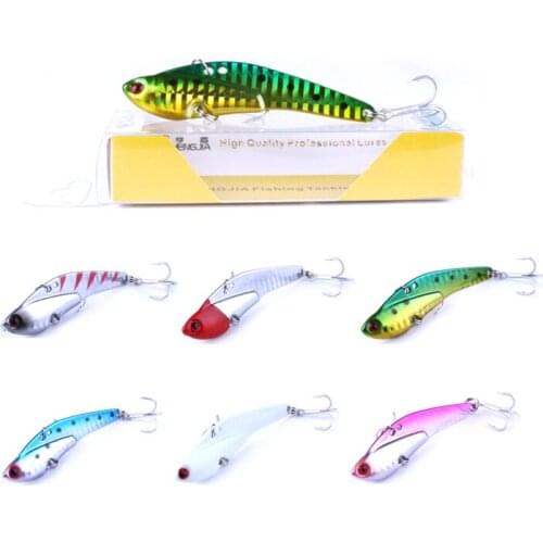 6Pcs 7.5CM 21G Metal VIB Fishing Lure Blade Lure Artificial Hard Bait Bass Vibrations Minnow Fishing Tackle