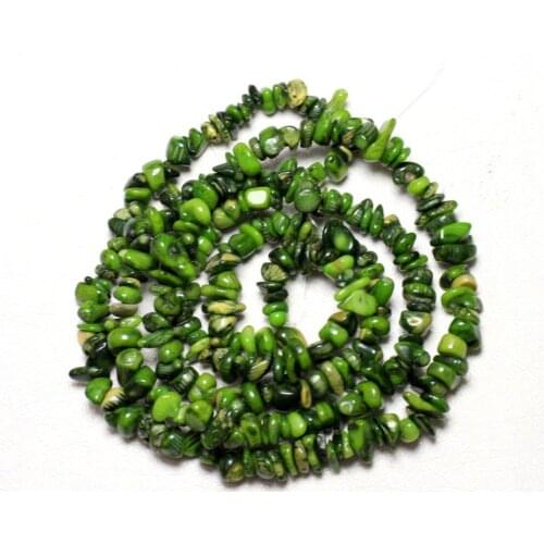 Wholesale Gravel Shape Dye Green Natural Coral 5-8 mm Stone Beads For Jewelry Making DIY Bracelet Necklace Strand 34