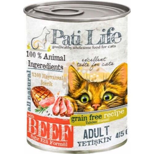 Pati Life 24'lu 415 g Adult (Beef Meat) Cat Food