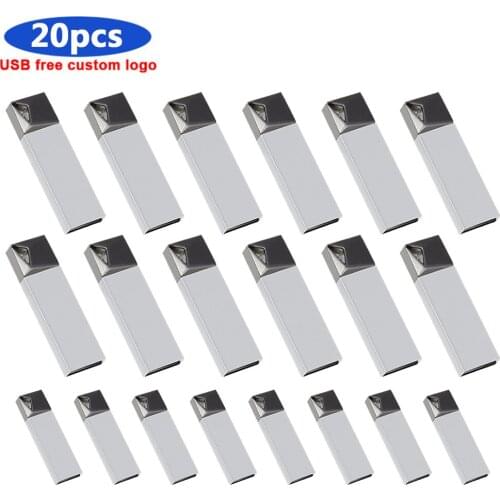 20pcs/lot USB 2.0 Flash Drives 64GB 128GB mini usb 4GB 8GB 16GB 32GB usb disk flash memory card waterproof pen drive stick