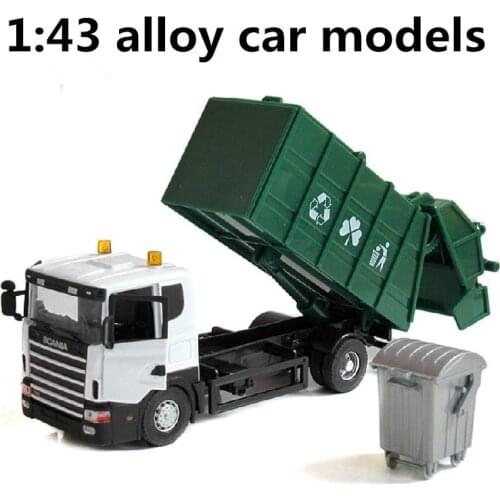 Engineering vehicles, 1:43 alloy garbage truck,Diecast cars,Toy Vehicles,children best gift ,free shipping