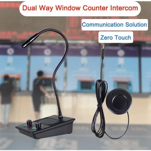 JINGLE BELLS Anti Interference Bank Window Counter Intercom System Speaker Two Way Dual For Railway Ticket Office Hospital