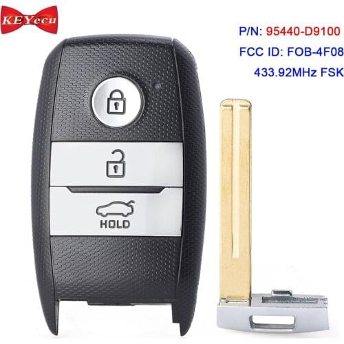 KEYECU for Kia Sportage 2016 2017 Smart Remote Key Fob 95440-D9100 FOB-4F08 433.92MHz FSK ID47 Chip