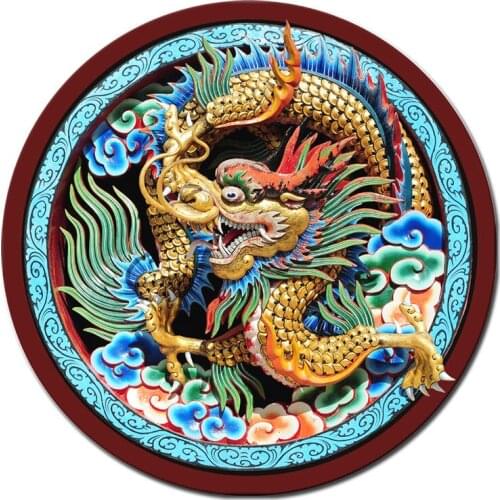 Round Carpet Dragon Pattern Retro High-end Light Luxury Living Room Boss Chair Swivel Rocking Hanging Basket Compute