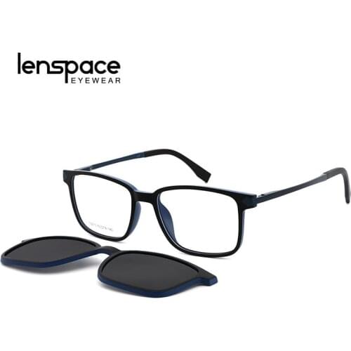 LENSPACE Magnetic Clip On Tr Square Sun Glasses TAC Polarized Sunglasses Women Men And Glasses Frame Of Sunglasses 2020