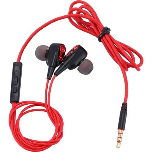 Magnetic Wired Stereo in-Ear Earphones Super Bass Dual Drive Headset Earbuds Earphone For Huawei Samsung SmartPhone