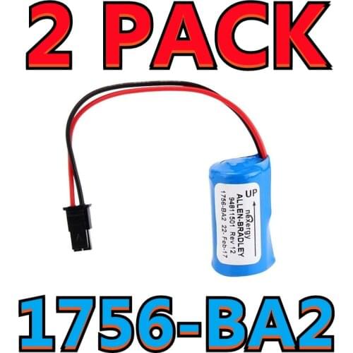 2PCS New Original A-B 1756-BA2 PLC Controller 3V Battery Lithium Batteries with Plug