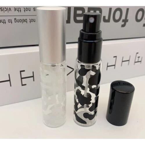 10ML Portable Cow Pattern Glass Tube Perfume Empty Spray Bottle 100PCS/LOT