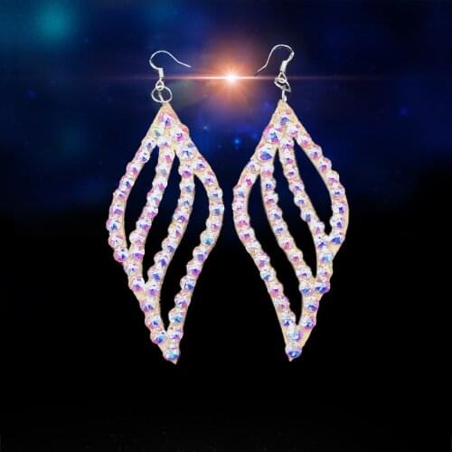 Multicolored Fashion Resin Loose Rhinestones Long Earring 2020 New Designs Handmade Horse Eye Dangle Earrings For Women Gift