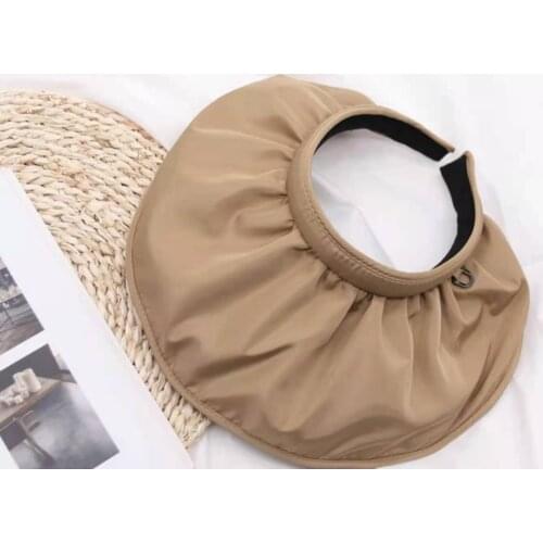 Empty top shell cap basks in sunshade hat female fold changes hair hoop hairpin concave modelling multi-purpose hat