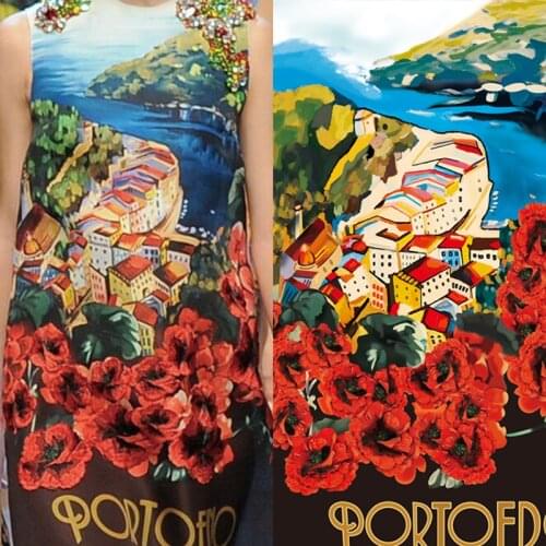 100% Polyester Factory Custom Printed Fabric Brand Fashion Clothing Shirt Cloth for Dress Sewing Material Fabrics Per Meter