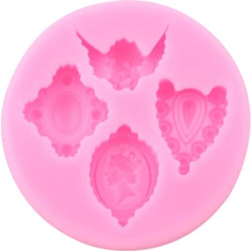 Gem Jewelry Relief Silicone Molds Chocolate Fondant Cake Decorating Tools DIY Wedding Birthday Cake Baking Pastry Accessories