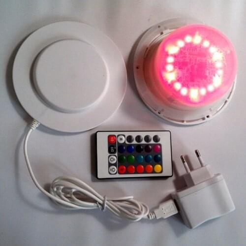 120mm 24 RGBW+24 Whit LED IP68 Inductive Charge 24 Keys IR Remote Control RGBW Light Source for Ball Cube Bar Table 1pc