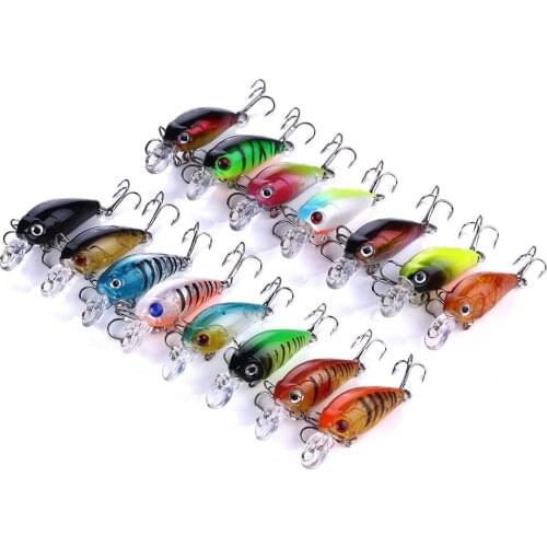 1PC Crankbaits Set Mixed Colors Fishing Lures Minnow Baits Wobbler with Box Bass Swimbait Sea Swim Jerkbait Trout Tackle Hard