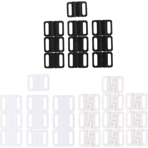 10 Pairs Plastic Bikini Clips Snap Hooks Bra Strap Swimwear Clasp Lingerie for Shoes Bathing Suits Swinwear Accessories - 14mm