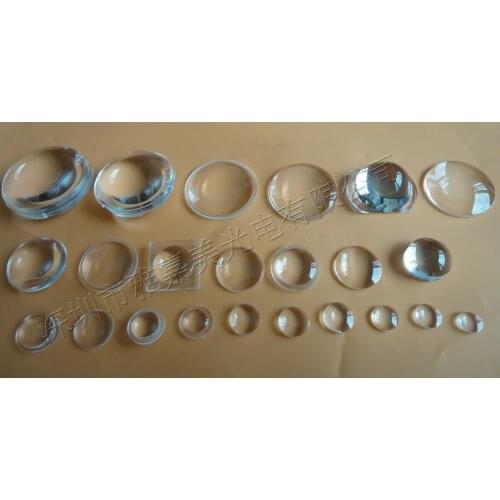 10PC Plastic LED Optical Lens Diameter 8mm Focal length 12mm Double Convex Magnifying Glass Biconvex Lenses Concentrator Lentes