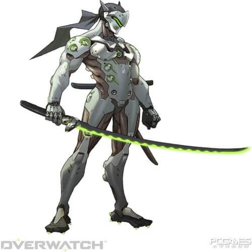 103cm Cosplay Game Overwatch Genji Evil Spirit Sheath Knife Shimada Genji Katana Role Playing PU Weapon Model Toy Prop Sword