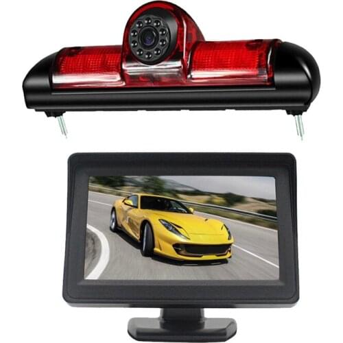 170 degree Rear View Camera Brake Light & 4.3Inch Monitor for FIAT Ducato CITROEN Jumper PEUGEOT Boxer 2006-2015