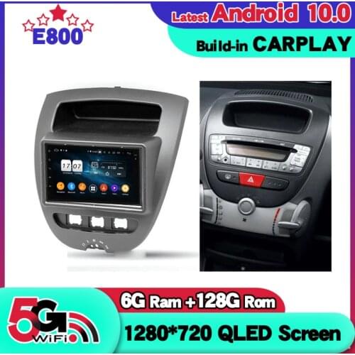 128GB Rom Car Radio Stereo For CITROEN C1 TOYOTA Aygo PEUGEOT 107 Android 10 Multimedia Player GPS Navigation Carplay Head Unit