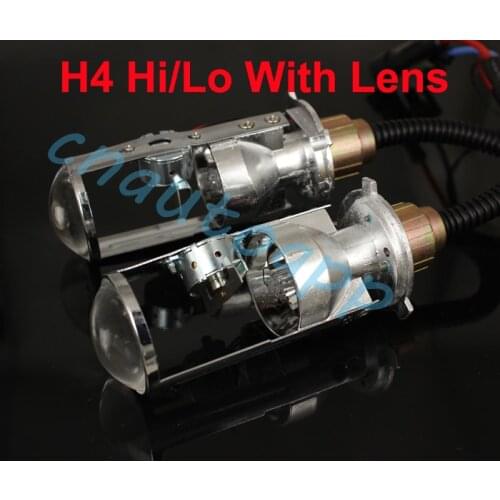 HID Xenon H4 Hi/Lo 4300K / 6000K / 8000K Car Lamp Bulb With Lens For Car Headlights - 1 pair (Easy Install)