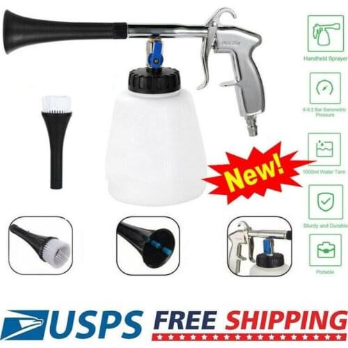 Car Cleaning Sprayer 6-9.2 Bar High Pressure Air Pulse Car Cleaning Gun Surface Interior Exterior Tornado Tool 1000ML Bottle