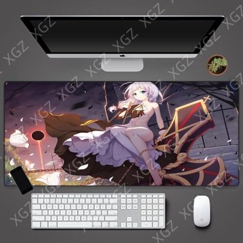 Yuzuoan XL Large Animation Game Mouse Pad Game Player Computer Pad Non-slip Waterproof Natural Rubber Pad Wear-resistant