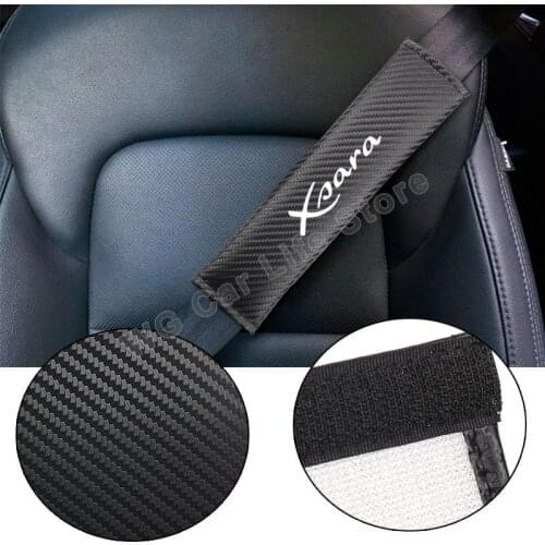 Car Safety Belt Cover For Citroen Xsara Accessories PU Leather Seatbelt Shoulder Cushion Protection Automobiles Seat Belt Pad