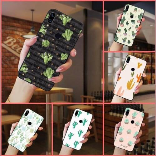 Plant cactus pattern Phone Case For Xiaomi Redmi note 7 8 9 t k30 max3 9 s 10 pro lite