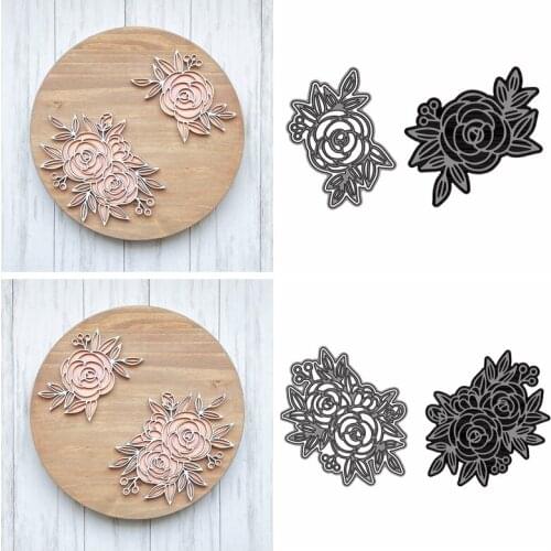 Rose Flower Decorative Embossing Papercard Crafts Die 2021 Roses Metal Cutting Dies New for Diy Scrapbooking Album Paper Cards