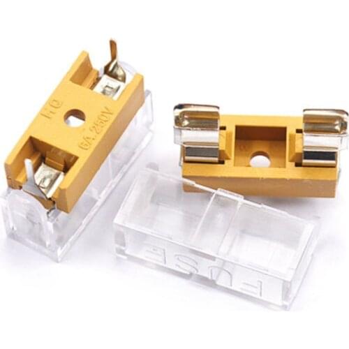 10pcs 5x20mm Fuse Holders 5X20 Insurance Tube Socket Fuse Holder For 5*20 Insurance