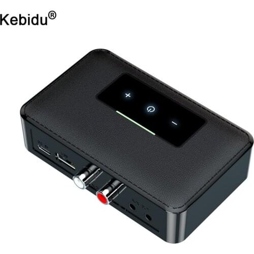 Kebidu Bluetooth 5.0 NFC Audio Transmitter Receiver Adapter Stereo USB 2RCA AUX 3.5MM Jack For TV PC Car Kit Wireless Adapter