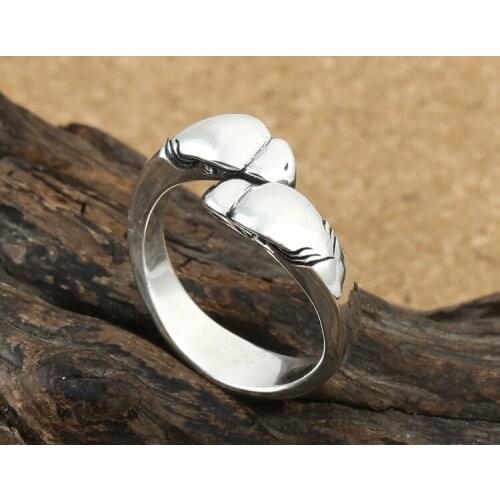 925 silver double eagle mouth ring