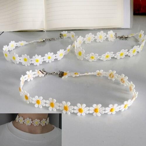 Kpop G-Dragon 3 Styles Daisy Design Lase Chokers Necklaces Summer Romantic Style Women Jewelry Accessories PEACEMINUSONE