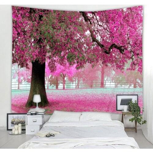 Beautiful Red Big Tree Printed Large Wall Tapestry Cheap Hippie Wall Hanging Bohemian Wall Tapestries Mandala Wall Art Decor