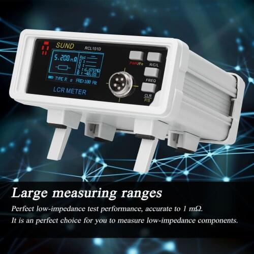 LCR Meter Benchtop Digital Bridge Tester Desktop LCR Meter Capacitance Resistance Impedance Inductance Measure Meter ARM RCL101D