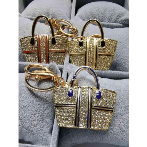 Min.15$ mix order Rhinestone handbag shoulder bag Keychain key ring zinc alloy diy decoration 52mm*52mm