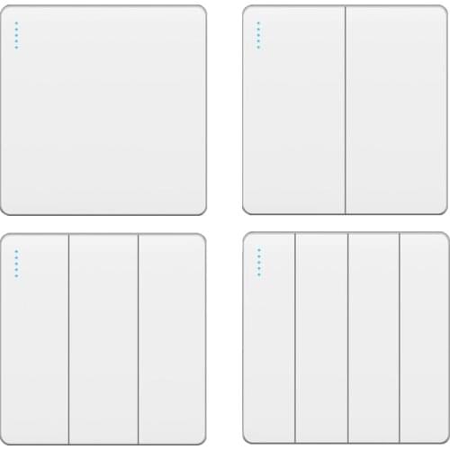 86 Type Wall Light Switch, 1 2 3 4 Gang 1 2 3 Way 10A 250V White Large Panel Buttons Recessed Wall Rocker Switch