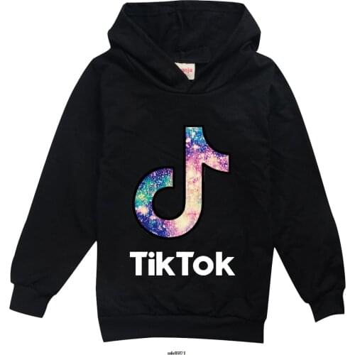 New Kids Tik Tok Pullover Baby Boys Girls Cartoon printing Hoodies Tracksuit Children Clothing Cute Sweatshirts