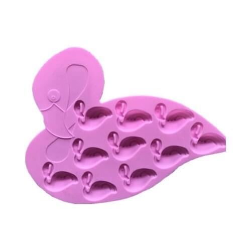 New Food Grade Flamingos Silicone Molds Cake Molds Chocolate Handmade Soap Mold Ice Molded Ice Grids H896