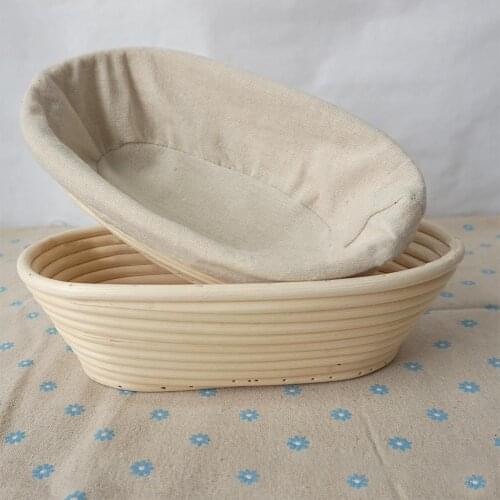 Oval Rattan Dough Proofing Basket Bread Proving Blooming Basket Banneton Brotform Baking Tools