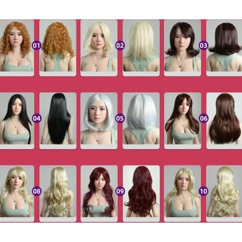 Wig for Sex Dolls Women Wig Accessories Real Silicone TPE Love Dolls Sex Toys Lifelike Different Style Color Hair 145cm-175cm