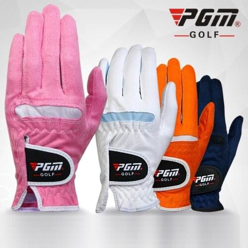 Womens Golf Gloves Anti-slip Design Left and Right Hand Gloves Ladies Breathable Soft Sports Gloves Granules Microfiber Cloth