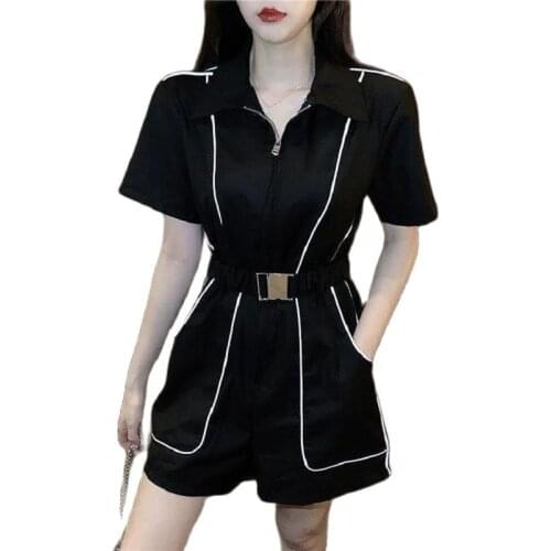 Hot Woman Jumpsuit Fashion 2021 Summer New Waist Short See Through Jumpsuit Luminous Jumpsuit Overalls Suit Women TYJTJY