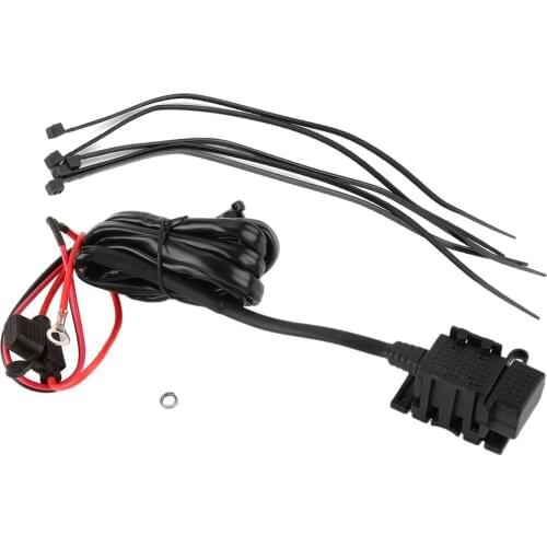 HBX3 Portable USB Charger With Cable For 12V~24V Car Motorcycle Waterproof 2.1A Output Car Charger For Mobile Phone