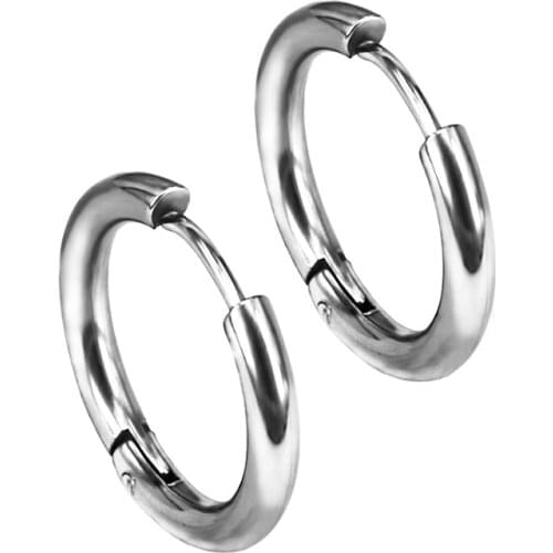 Small Hoop Cool Earrings Women Circle Earrings Men Stainless Steel Round Earring Jewelry Men Ear Piercing Vintage Bijoux Jewelry