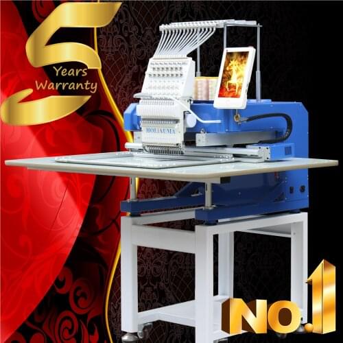 HOLiAUMA brand embroidery sewing machine cap/tshirt/flat/chenille automatic single head computer embroidery machine in guangzhou