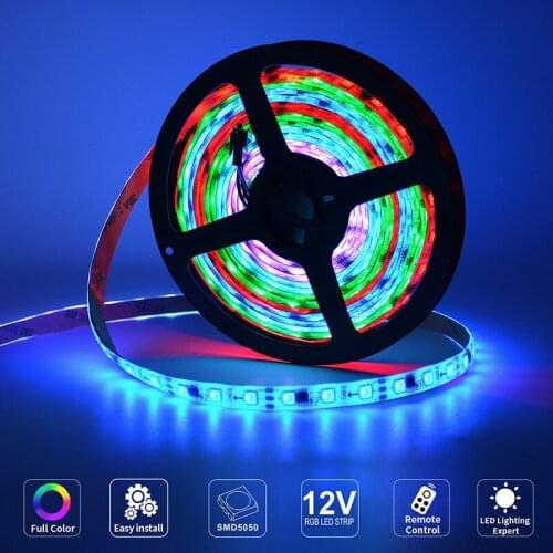 LED Strip Light USB Bluetooth WIFI Controller Flexible LED Lamp Tape Ribbon RGB 3M 5M TV Desktop Screen BackLight Diode Tape 5z