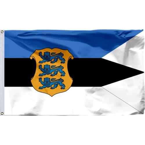 Estonia Naval Ensign Flag 90X150cm (3x5FT) 120g 100D Polyester Double Stitched High Quality Banner Free Shipping